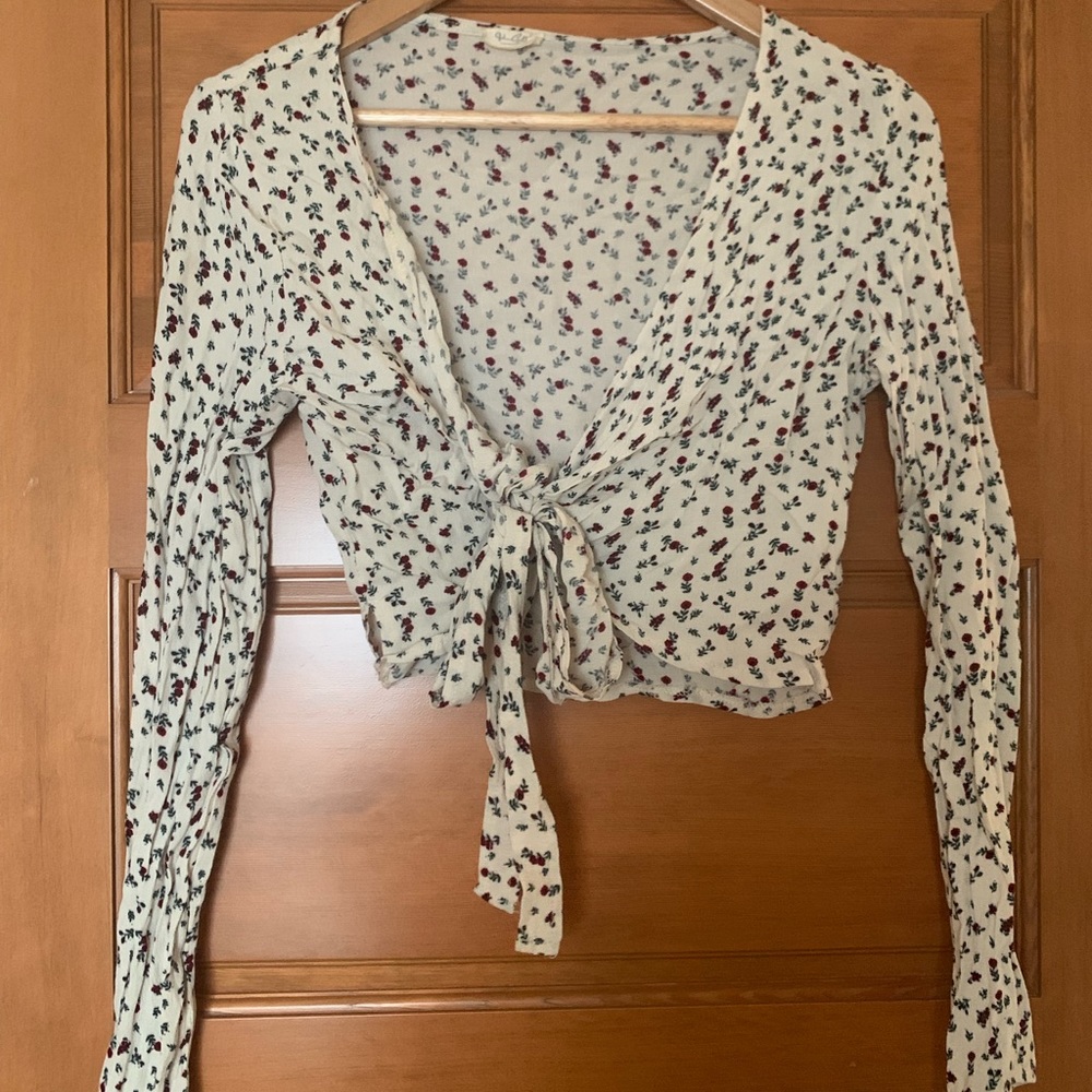 Floral tie up top